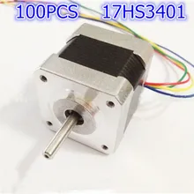 100 шт./лот 17HS3401 4 lead Nema 17 шаговый двигатель 42BYGH 1.3A CE ROSH ISO CNC лазерный