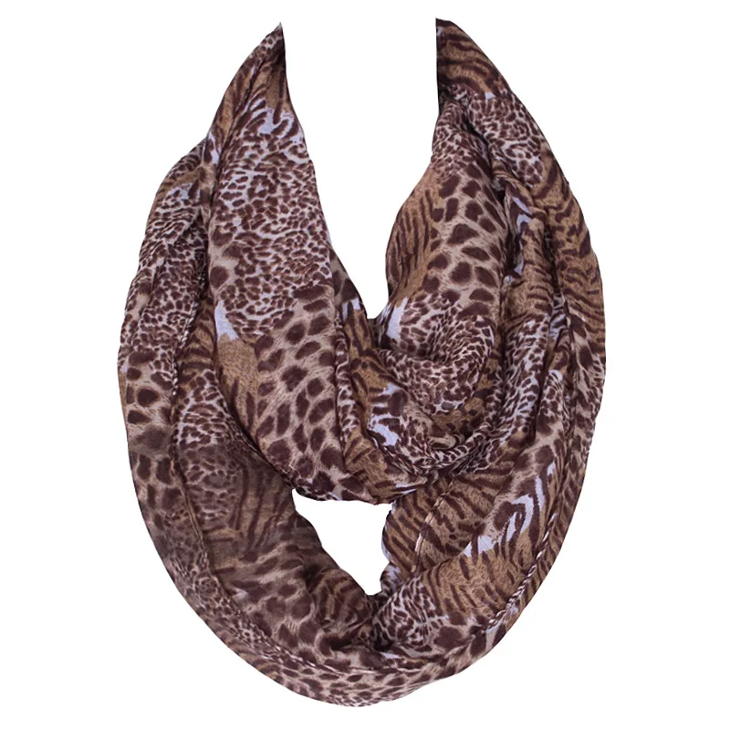 leopard-dg1203 Брендовые новые модные женские шарфы с кольцом-петлей, Леопардовый принт, шарф-хомут для шеи, Универсальный женский Мягкий шарф 180*80 см - Цвет: leopard-dg1203