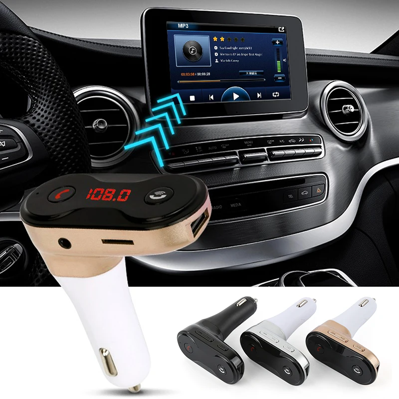 Автомобильный mp3 плеер Музыкальный беспроводной fm передатчик модулятор Bluetooth
