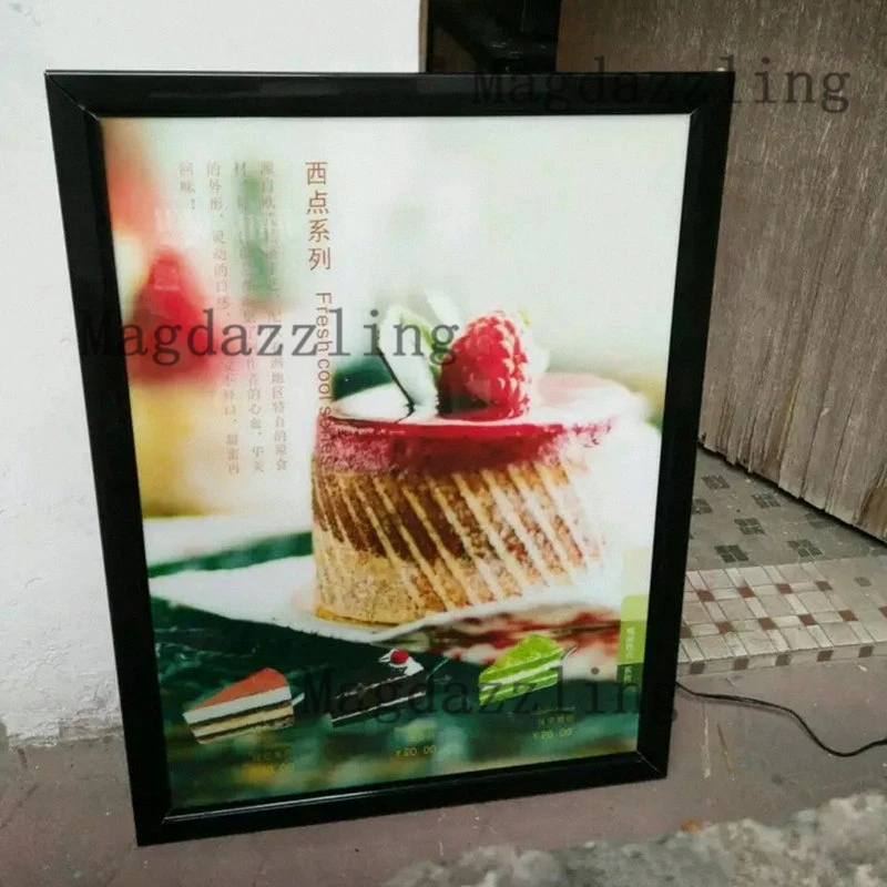 6 шт. A1 Черная алюминиевая рамка Светодиодная доска меню рекламный лайтбокс