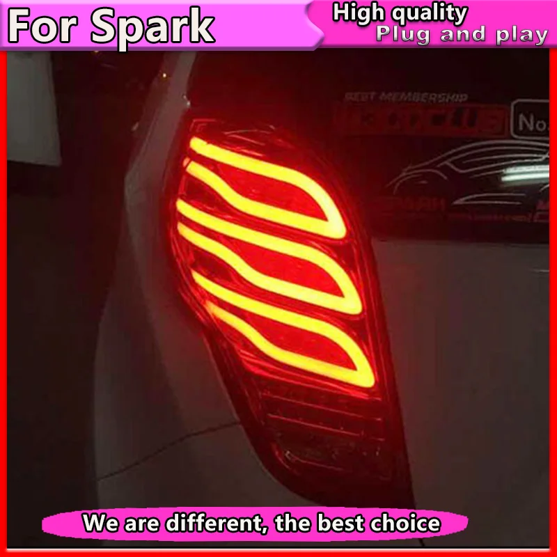 

Car Styling Tail Lamp for Chevrolet Spark Tail Lights 2010-2014 New Spark LED Tail Light Rear Lamp DRL+Brake+Park+Signal