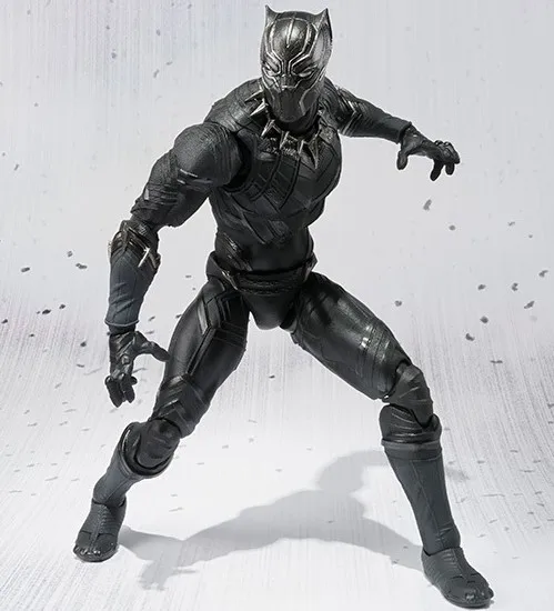 17cm-22cm-28cm Мстители черный пантера Wakanda трон фигурку игрушки куклы подарок на год - Цвет: Черный