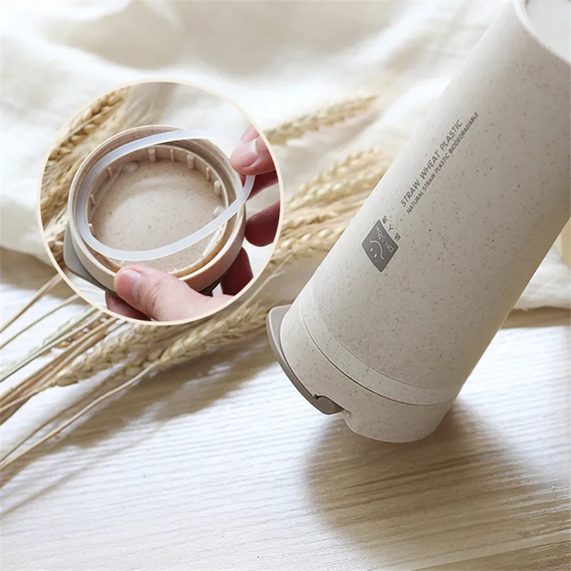 Пшенично-соломенная термо-чашка бутылка для воды Термокружка кофе чашка на