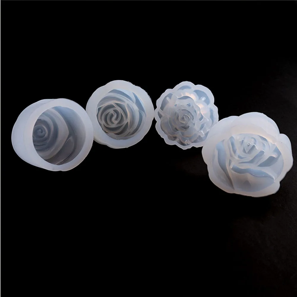 4 стиля 3D мультистильная искусственная Роза силиконовая форма из смолы сделай