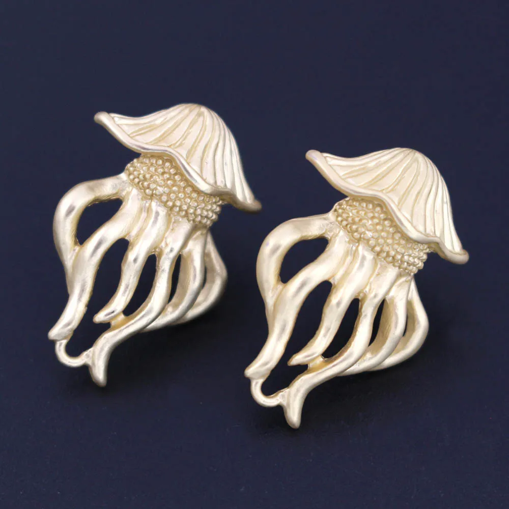 Серьги соединители Linker основа Медузы матовый металл золотой цвет для DIY Висячие