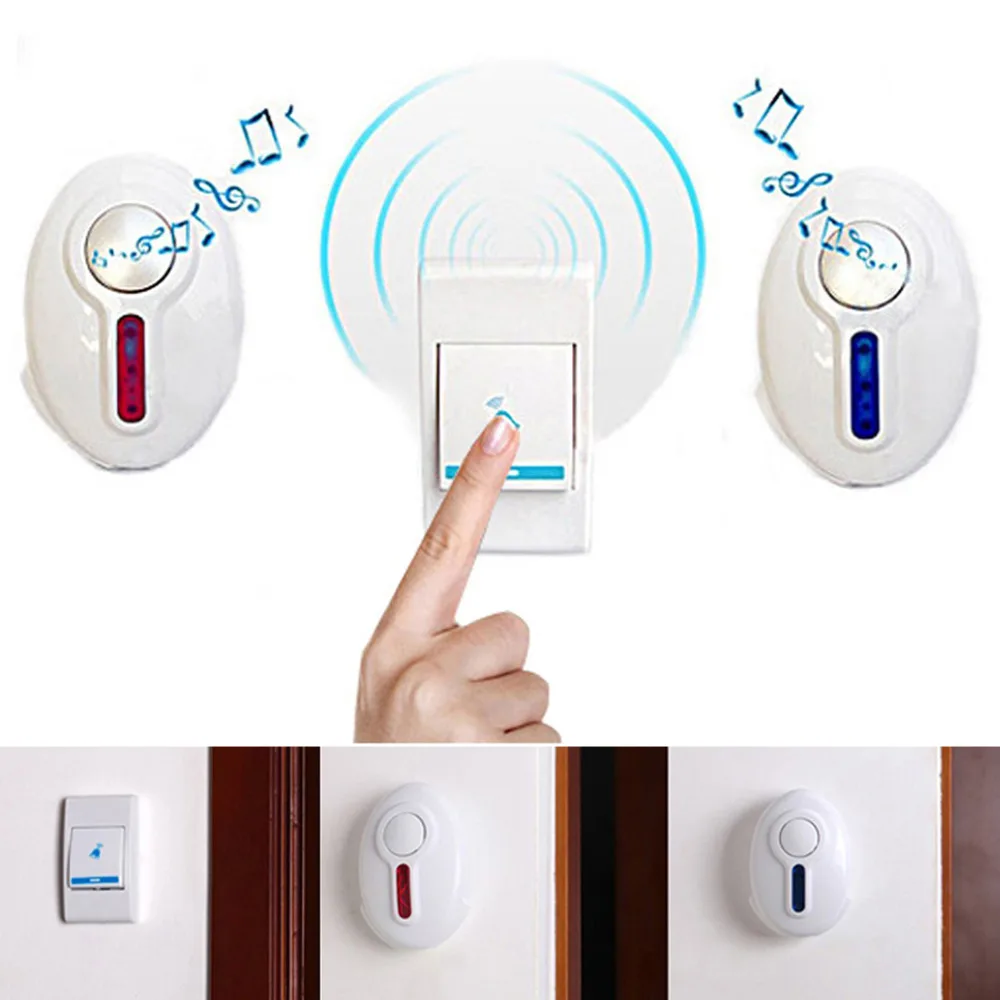 2016 Новый Беспроводной Цифровой СВЕТОДИОДНЫЙ Дверной Звонок Дистанционного