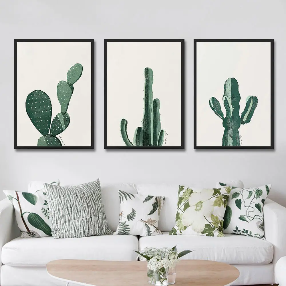 Постеры и принты Скандинавское украшение кактус растения холст постер настенная