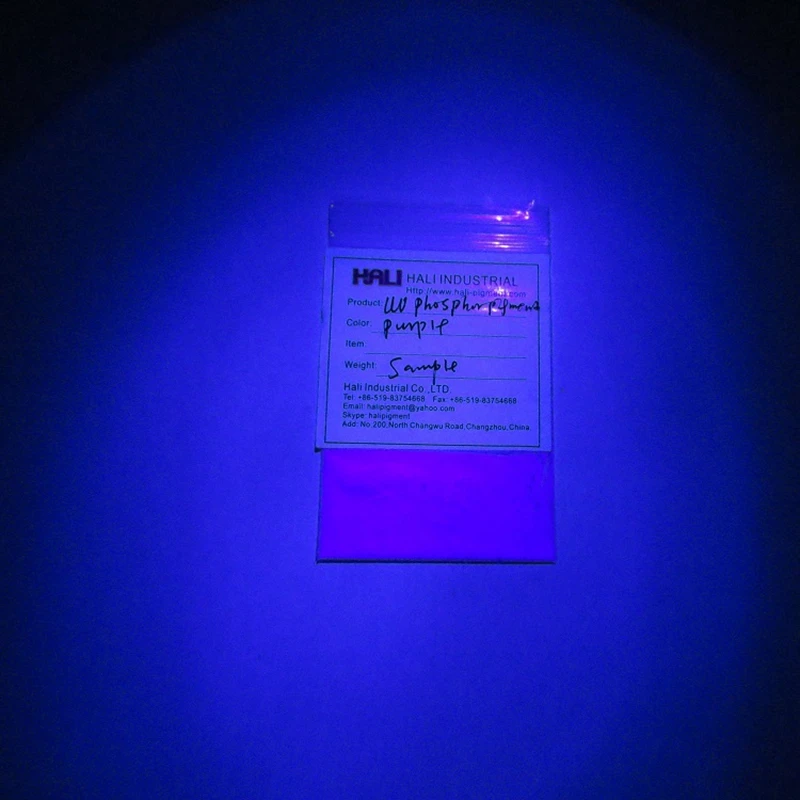 УФ фосфорный пигмент флуоресцентный чувствительный порошок под светом Цвет: