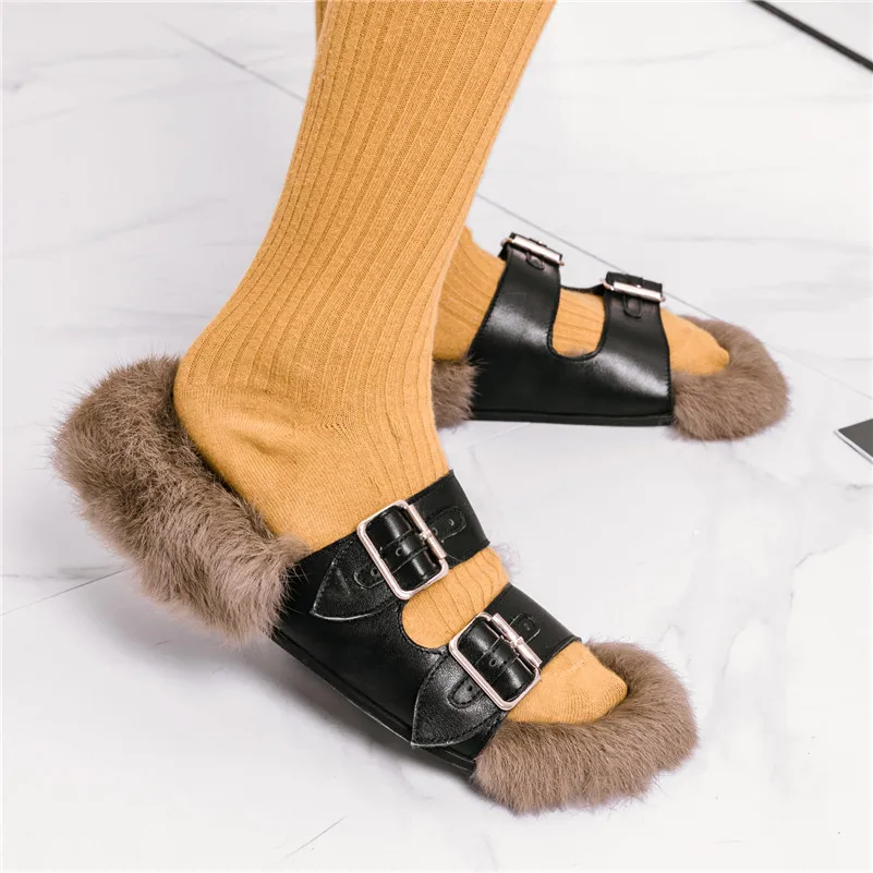 CONASCO Fashion Women Buckles Flats Heels Party Wedding Shoes Woman Genuine Leather Comfortable Casual Ladies Sandals | Обувь