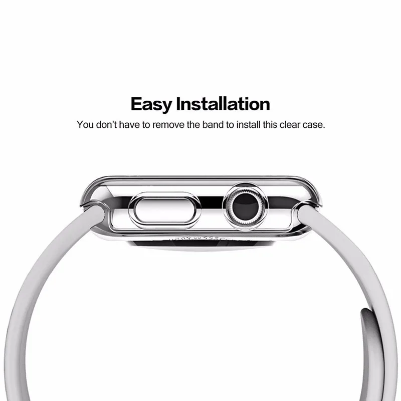 Чехол для Apple watch 1 2 3 4 Мягкий защитный чехол из ТПУ IWatch i 5 38 42 40 44 мм Etui Funda|Бамперы| |