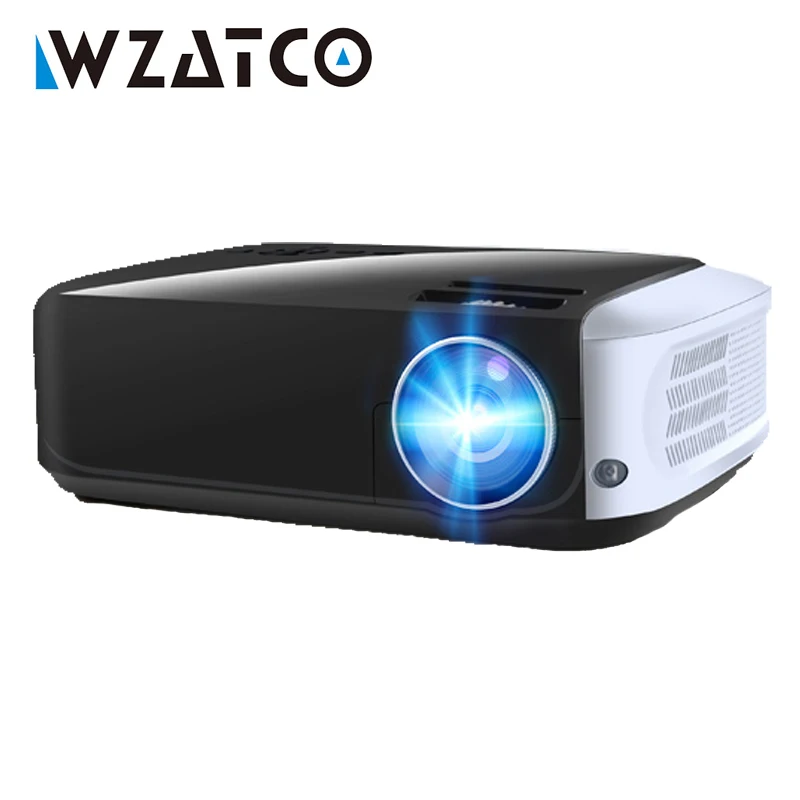 WZATCO T8 светодиодный проектор USB Android 9,0 дополнительно Wifi умный домашний кинотеатр проекторы HDMI Full HD 1080P светодиодный проектор