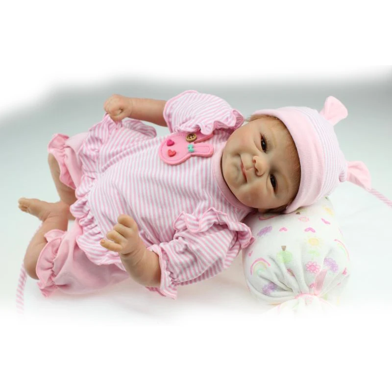 NPK Мягкая силиконовая детская кукла-Реборн ручная работа Реалистичная девочка 18