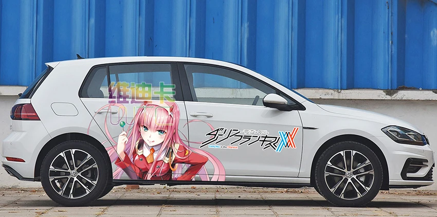 DARLING in the FRANXX водонепроницаемый японский аниме виниловые автомобильные наклейки Мультяшные наклейки на дверь наклейки раллиарт аксессуары для автомобиля CNS540