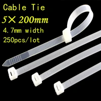 500pieces 5200mm zip ties heavy duty wire ties nylon cable tie wraps network cable cord wire strap balck white