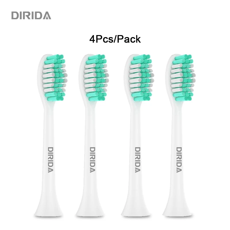 Оригинальные электрические насадки на зубные щетки Sonicare Сменная головка звуковой щетки для DIRIDA S-100 зубная щетка Dupont мягкая щетина 4 шт - Цвет: White