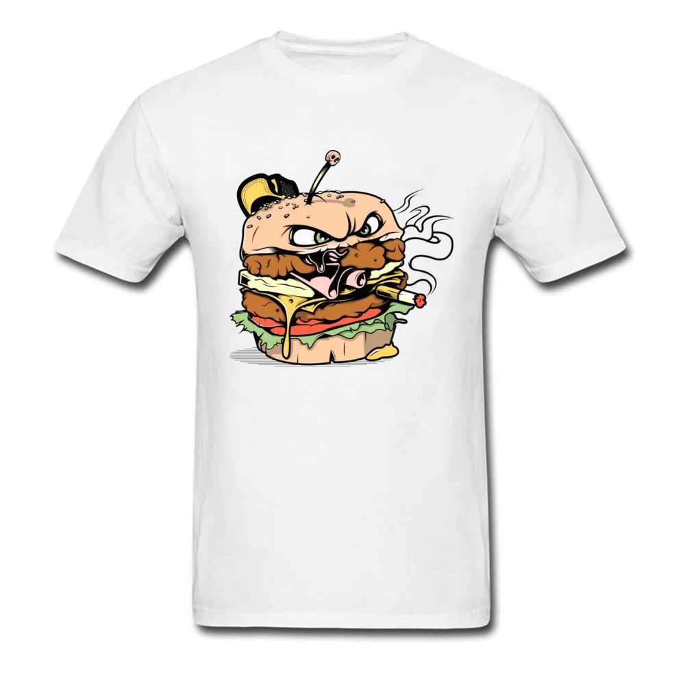 Mean Burger забавная Мужская футболка креативный мультяшный дизайн для взрослых