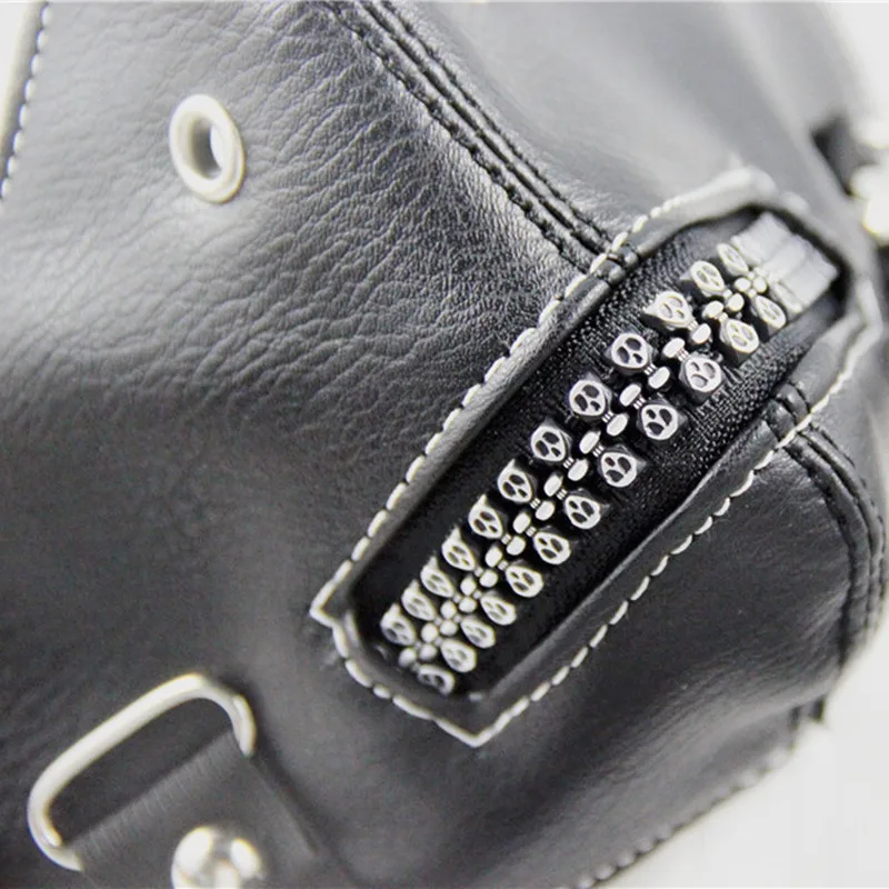 Маска для лица в стиле панк рок Кожаная маска хип хоп Хэллоуина|Аксессуары