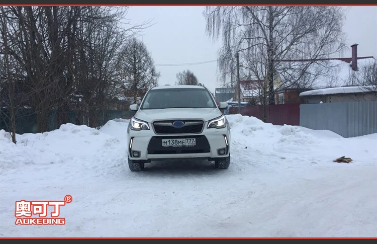 АКД Тюнинг автомобилей фары для Subaru Forester 2013- светодиодные фары DRL ходовые огни биксеноновые фары Противотуманные фары с ангельскими глазками