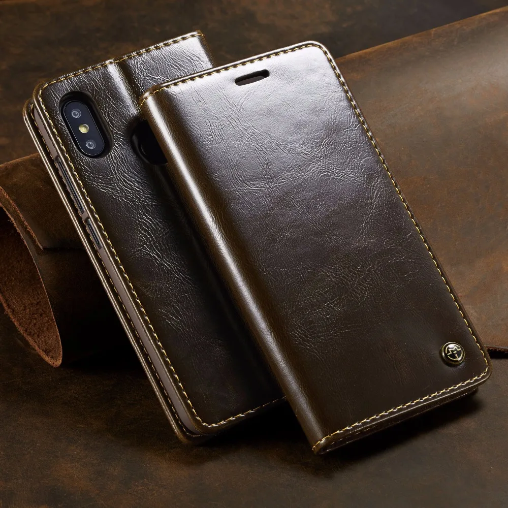 Винтажный кожаный чехол бумажник Redmi Note 6 Pro для 6A 3 с карманом карт Xiaomi Mi 8 5