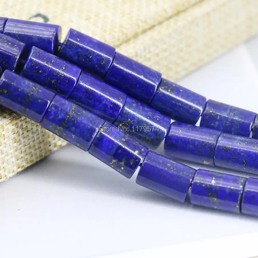 

7*14mm Hot Sale Lapis lazuli Cylinder Tube Accessories Crafts Loose Beads Jasper Jade Stone Jewelry Making Women Gifts 15inch