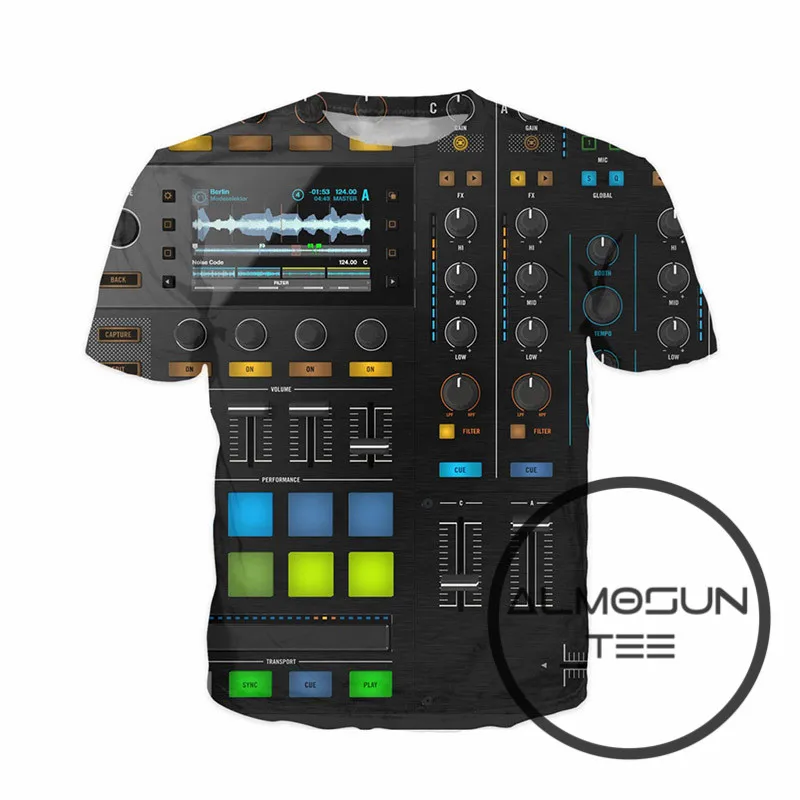 Футболка с 3D рисунком радио Ableton DJ повседневная хипстерская летняя уличная