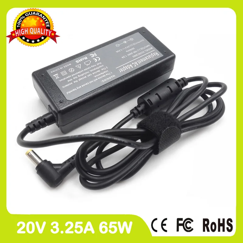 

Блок питания переменного тока для ноутбука, 20 в, 3,25 А, 65 Вт, 11J8627, 57Y6400, приблизительно для Lenovo Z360G, Z360M, Z370A, Z370G, Z400A, зарядное устройство