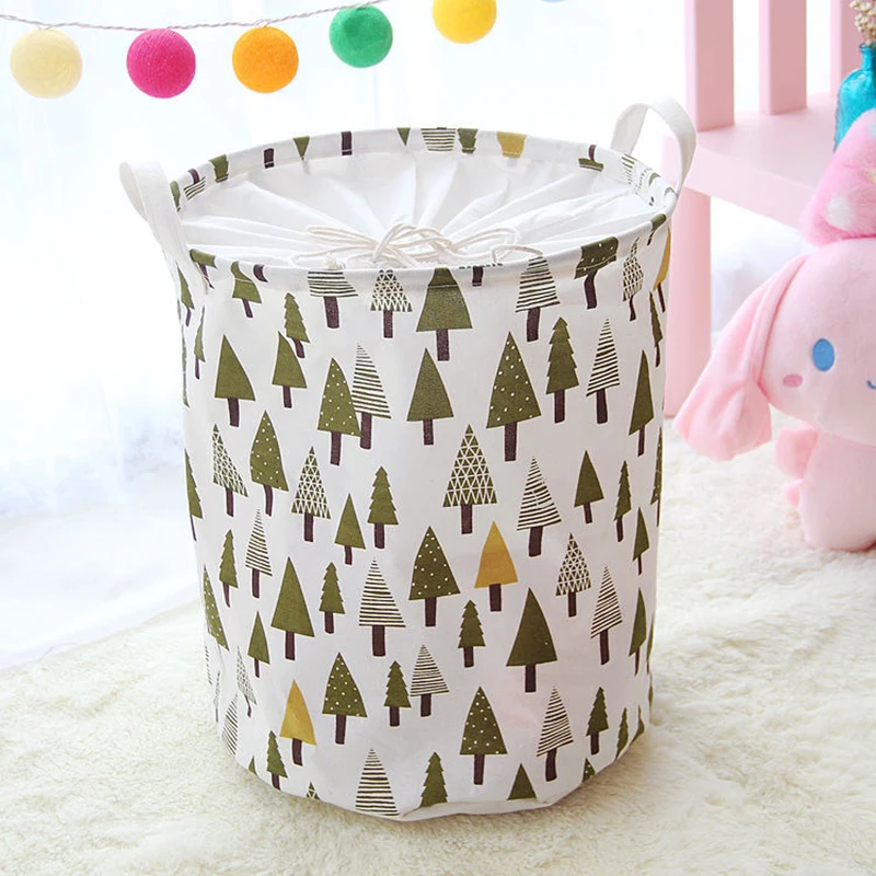 

Thickened Laundry Basket with Handle Collapsible Washing Basket Decorative Cotton Organizer Container Toy Boxes Laundry Hamper