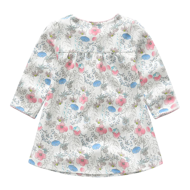 2018 осенняя одежда для младенцев комплект одежды маленьких девочек платья + чулки