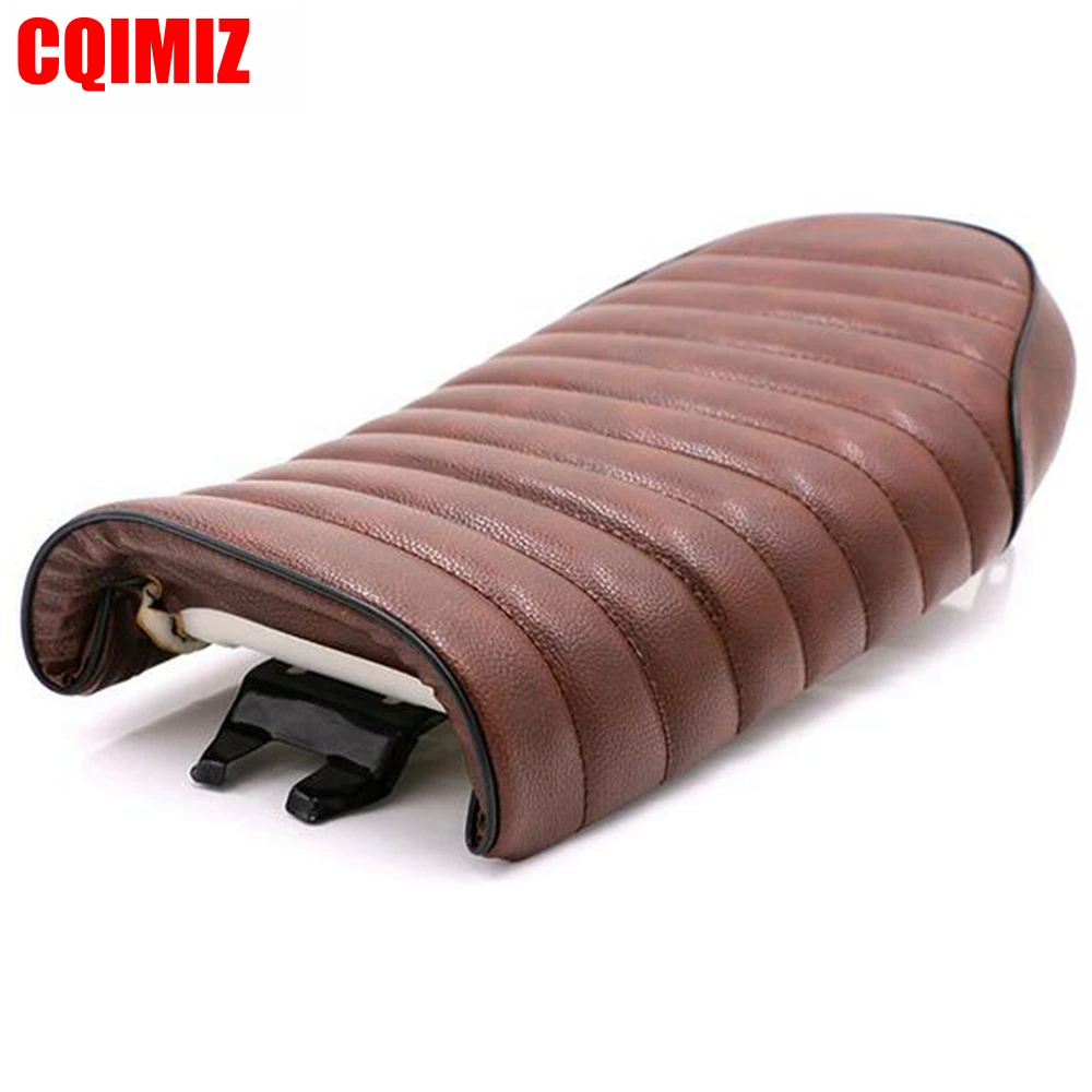 Коричневое винтажное мотоциклетное седло для кафе гонщиков Honda CG125 CB125S CB200 CB350 CL350