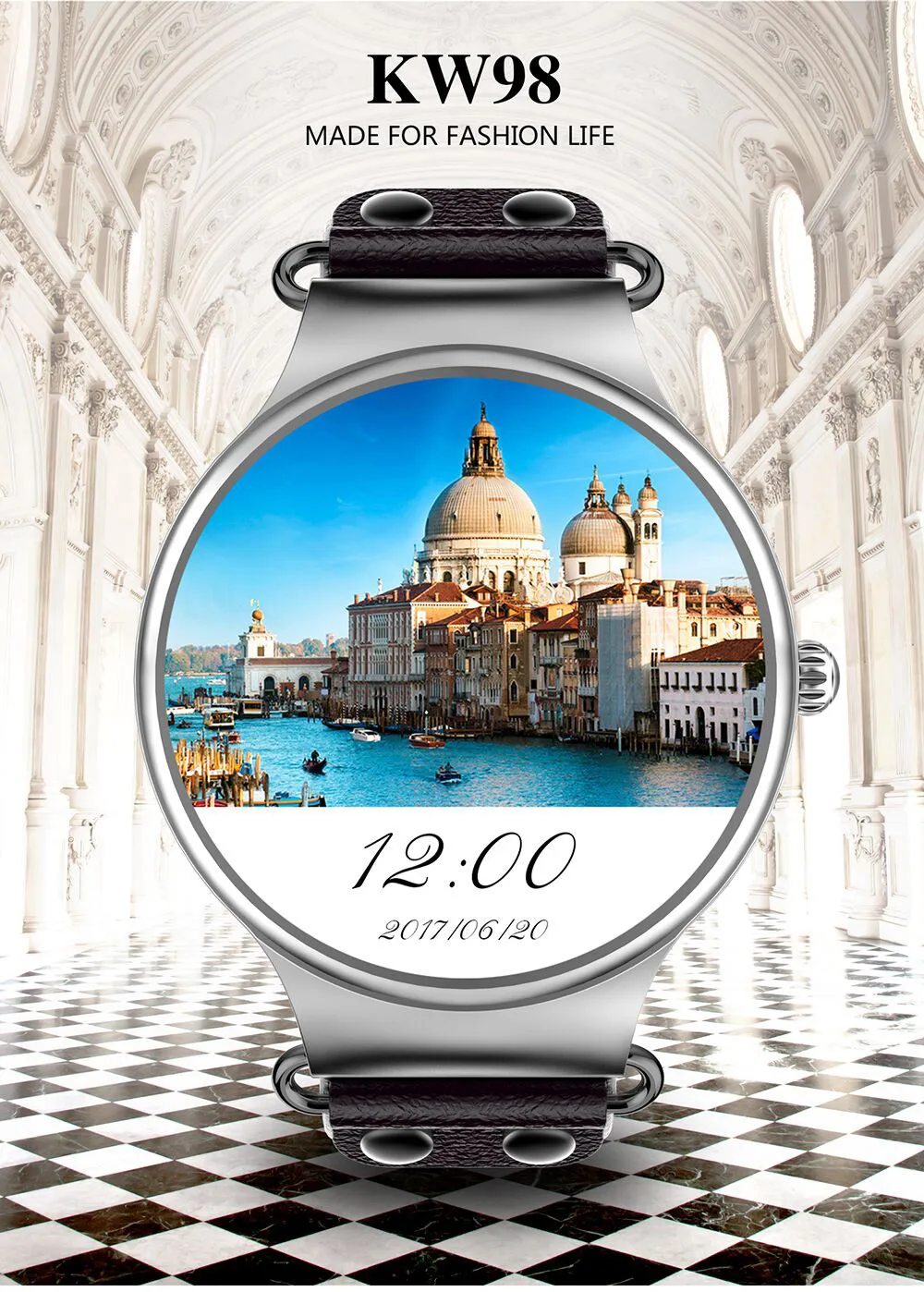 KINGWEAR KW98 Смарт часы 3g wifi gps часы MTK6580 Smartwatch iOS Android для samsung gear S3 Xiaomi PK KW88 KC06
