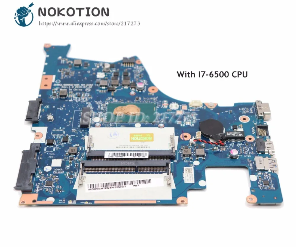 Материнская плата NOKOTION для ноутбука Lenovo IdeaPad 300 14 14ISK BMWQ1 BMWQ2 стандартная