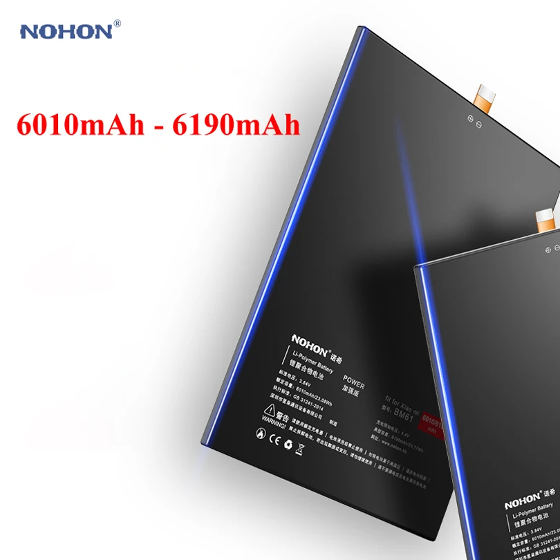 Nohon Аккумулятор для BM61 Xiaomi mi Pad 2 6010 мАч-6190 мАч встроенный высококачественный литий-полимерный аккумулятор для планшета mi Pad 2 Pad2