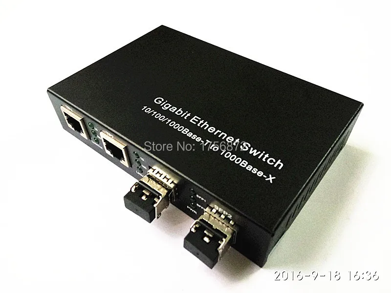 Волоконный коммутатор 2F2E 1 25G SFP шт. 2 волоконных порта 2x1000 м RJ45 giga sfp волоконный