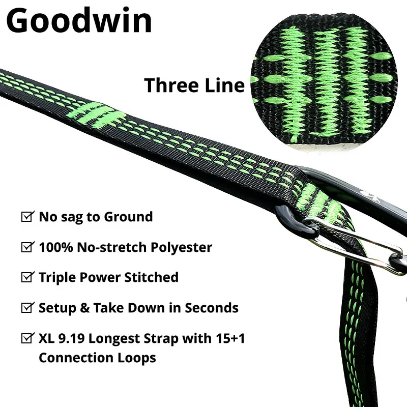 Уличная мебель сверхмощные регулируемые петли ремень для гамака ремни деревьев |