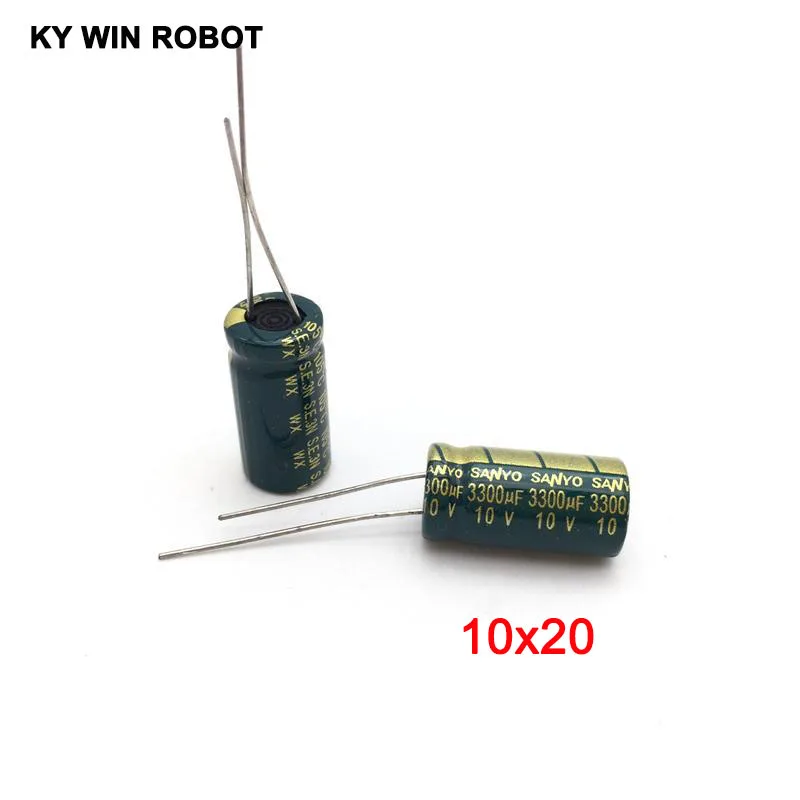 10 шт. в 3300 мкФ электролитические конденсаторы 10x20 мм 105C радиальные