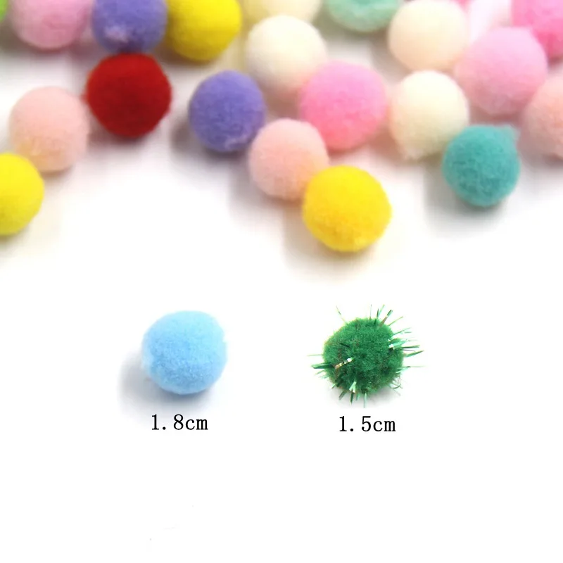 100PCS Size 15-18MM Multi Color Pompoms Soft Pom Poms Balls DIY Craft Home Garden&ampWedding Decoration&ampSewing Accessories Tools | Дом и