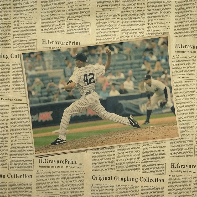 42 Jackie Robinson Cooperstown Yankees Dodgers Настенный декор для фильмов крафт-бумаги постер | Дом и