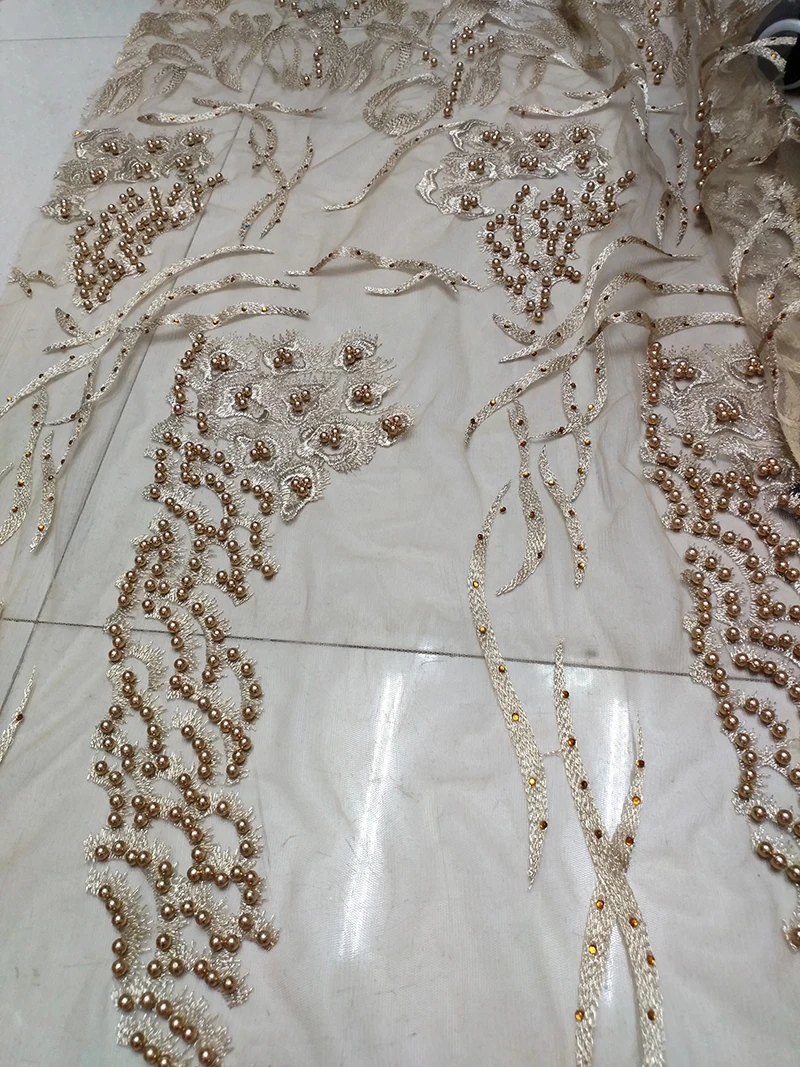 Telas кружево 2018 высококачественное украшенное бисером в африканском стиле