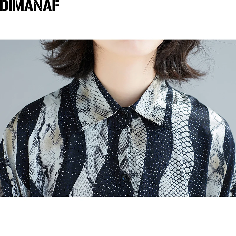DIMANAF женское платье большого размера с длинным рукавом весеннее Vestidos винтажное