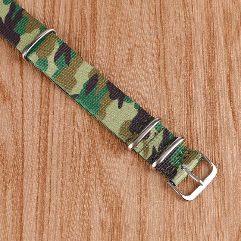 Ремешок Камуфляжный из нейлоновой ткани для мужских и часов сменный спортивный