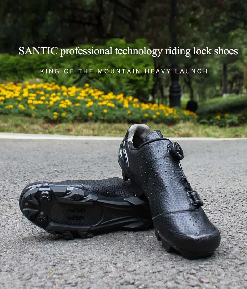 Горячие Santic дышащие MTB велосипедные замочки-обувь Мужская профессиональная спортивная обувь для велоспорта самозакрывающиеся велосипедные Кроссовки Zapatillas Ciclismo