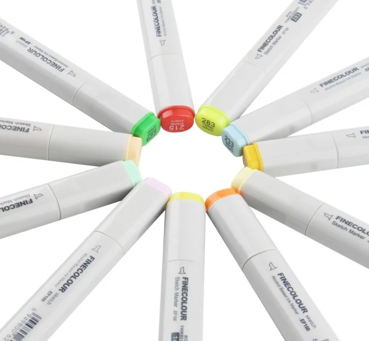 72 colors Finecolor Art Markers Set Manga Comic Twin Broad Fine Point marker | Канцтовары для офиса и дома