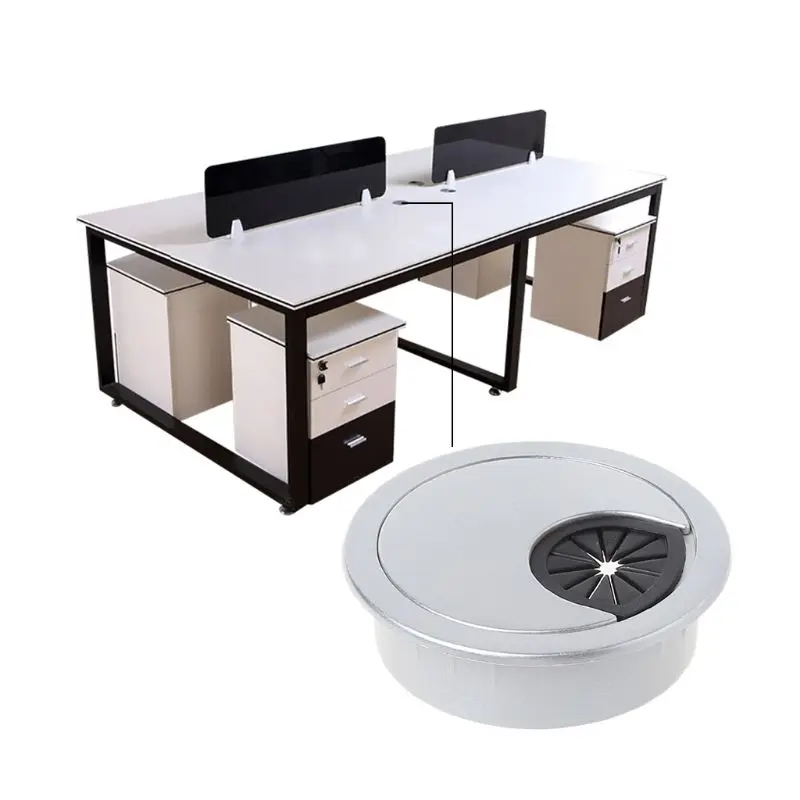 60 мм компьютерная настольная пластиковая Кабельная коробка с круглым отверстием