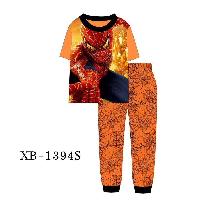 Оптовая продажа желтая Пижама с человеком пауком для мальчиков 2019 г. Детская