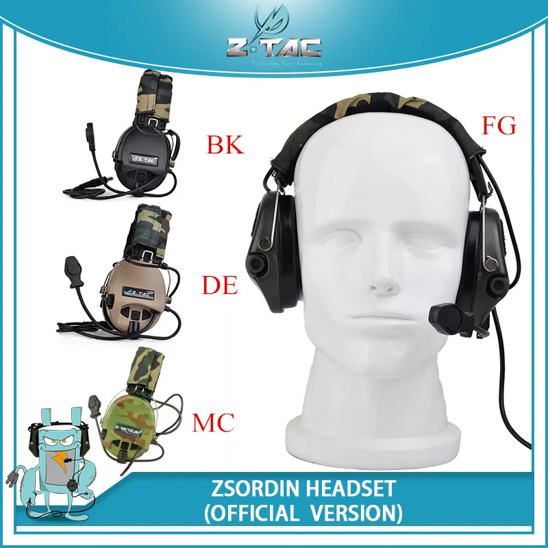 Z-TAC Tactical Shooting Active Headphones Sordin Pickup Noise Canceling Army Peltor Comtac II Softai For Hunting Z111 Airsoft