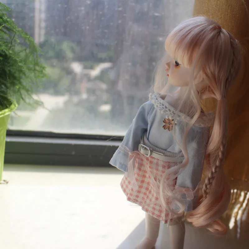 Bjd куклы парики с DIY волос кудрявая коса многоцветный дополнительно 1/6 кукла парик