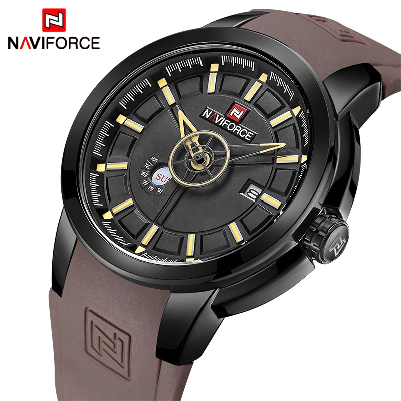 Мужские s часы Топ люксовый бренд NAVIFORCE мужские уникальные спортивные кварцевые