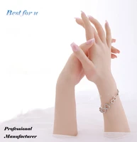 fast free shippingrealistic female hand mannequin soft silicone flexible mannequin hand for ring bracelet and glove display