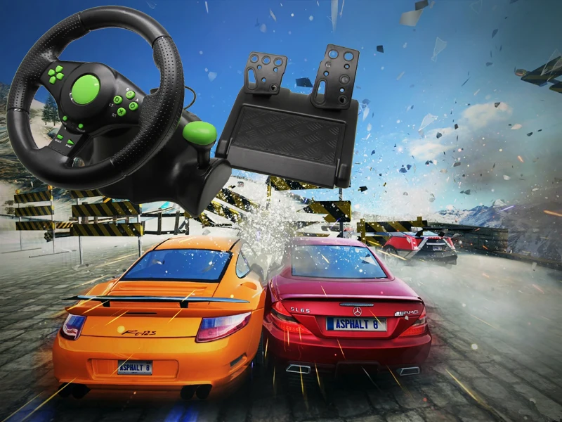 2018 проводной USB Вибрация отзывы racing wheel для ps3 рулевое колесо работы xbox 360/PS2/PS3/ PC (3 в