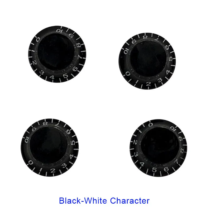 Black-whitecharacter Гитарные детали набор из 4 шт. для США Gib SG выцветшие т регуляторы скорости регуляторы громкости тон гитарные регуляторы громкости тон - Цвет: Black-whitecharacter